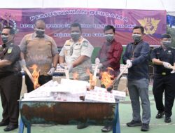 Nathabumi Bantu Bea Cukai Aceh Musnahkan Barang Milik Negara Hasil Penindakan
