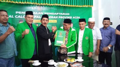 Maju Calon Bupati Nagan Raya, Tarmilin Usman Resmi Mendaftar ke DPW PPP Aceh