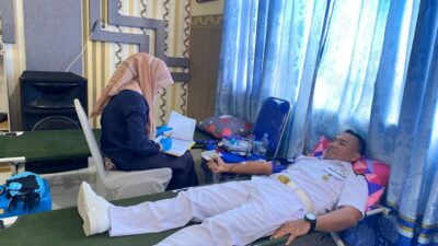 Sambut HUT ke 68 Penerbangan TNI AL, Lanudal Sabang Gelar Bakti Sosial Donor Darah
