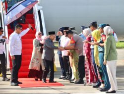 Kapolda Aceh bersama Forkopimda Sambut Kedatangan Wapres Ma’ruf Amin di Bandara SIM