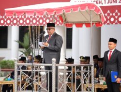 Pj Gubernur Aceh Inspektur Upacara Hari Lahir Pancasila