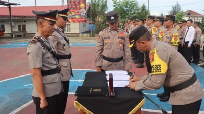 Kapolres Aceh Selatan Sertijab Tiga Kapolsek