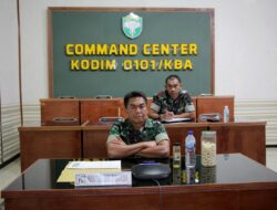 Pasiter Kodim 0101/Kota Banda Aceh Ikuti Rapat Mingguan Progres Pembangunan