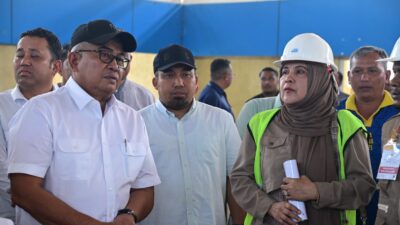 Pj Bupati Iswanto Dampingi Pj Gubernur Bustami Tinjau Venue Kurash di JSC