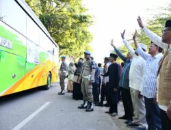 Pj Wali Kota Banda Aceh Lepas 385 Jemaah Haji Kloter 11 Menuju Asrama Haji