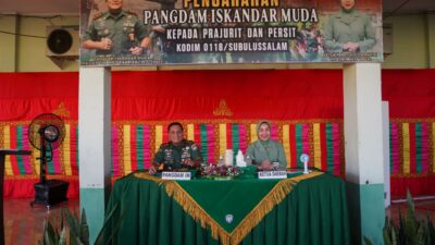 Pangdam IM dan Rombongan Lakukan Kunjungan Kerja ke Kodim 0118/Subulussalam