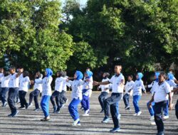 Danlanal Sabang Beserta Ketua Jalasenastri Cabang 3 Korcab I DJA I Gelar Olahraga Bersama Senam SKJ 88