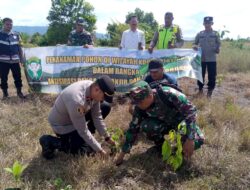 Kodim 0101/Kota Banda Aceh Tanam 500 Bibit Pohon di Bukit Gampong Kayee Kunyet