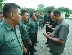 Korem 012/TU Lakukan Pemeriksaan Handphone Prajurit dan PNS untuk Cegah Judi Online