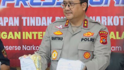 Polda Aceh Ungkap Kasus Narkotika Jenis Sabu Jaringan Internasional