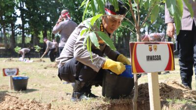 Baksos Hari Bhayangkara ke-78, Polda Aceh Tanam Seribu Pohon dan Bagikan Bibit Jagung