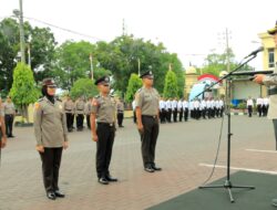 Kapolresta Banda Aceh Pimpin Upacara Laporan Kenaikan Pangkat 38 Personel