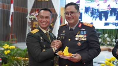 Kasdam IM dan Wakil Ketua Persit KCK Hadiri Upacara dan Syukuran HUT Bhayangkara Ke-78