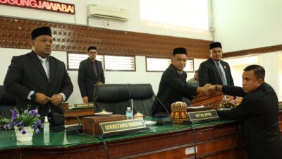 DPRK Aceh Besar Gelar Rapat Paripurna Pemandangan Umum Fraksi Terhadap Raqan Pertanggungjawaban APBK 2023