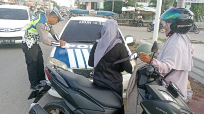 Tingkatkan Kesadaran Berlalu Lintas, Satlantas Polres Lhokseumawe Intensifkan Patroli KTL
