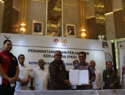 Pj Gubernur Aceh Lakukan Penandatanganan PKS Penyelanggaraan PON XXI di Kemenpora