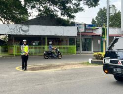 Tingkatkan Kelancaean Lalulintas, Satlantas Polres Sabang Lakukan Strong Point Pagi