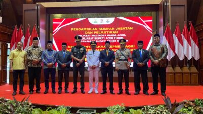 Hadiri Pelantikan Pj Walikota Banda Aceh, Dandim 0101/KBA Ucapkan Selamat