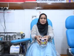 Peduli Penderita Thalasemia, Pj Ketua PKK Aceh Donor Darah dan Berbagi Santunan