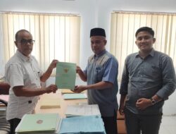 BPN Serahkan Sertifikat, Kemenag Aceh Besar Prioritaskan Pembangunan KUA Pulo Aceh