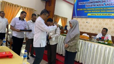 Disperindagkop UKM Sabang Fasilitasi Pelaku IKM Dalam Penerbitan Sertifikat TKDN