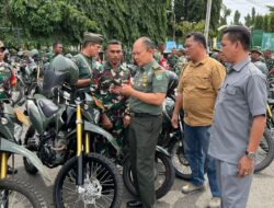 Kasdim 0101/KBA Pimpin Pengecekan Sepeda Motor Dinas Babinsa Kodim 0101/KBA