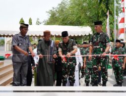 Pangdam IM Pimpin Penyerahan Hasil Pembangunan Tempat Wudhu dan Selasar Masjid Jami’ Baiturrahim