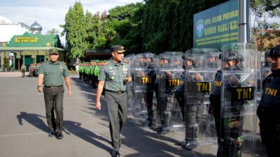Pastikan Kesiapan Berjalan Lancar, Dandim 0101/KBA Pimpin Apel Siap Siaga Pengamanan Pilkada 2024