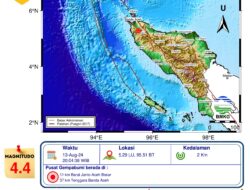 Banda Aceh dan Aceh Besar Diguncang Gempa Bumi Tektonik M4,4 dan M4,0