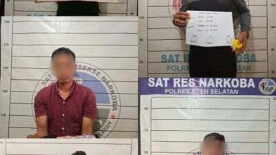 Serius Berantas Narkoba, Polres Aceh Selatan Amankan Lima Pelaku Penyalahgunaan Narkoba