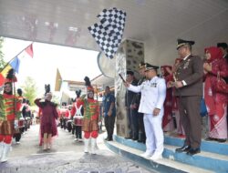 Ratusan Pelajar Kota Jantho Meriahkan Karnaval HUT ke-79 RI