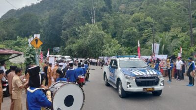 Polres Aceh Jaya Amankan dan Kawal Kirab Api PON XXI Aceh-Sumut 2024