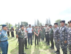 Sukseskan PON XXI, Lanal Sabang Sebagai Sub Satgas Pengamanan Laut VVIP RI 1 Laksanakan Apel Gelar Pasukan