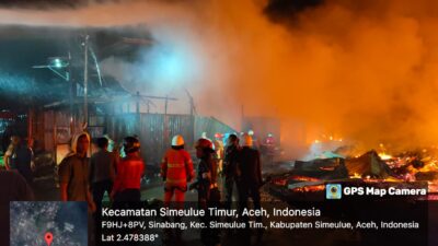 Kebakaran Hebat di Simeulue, 30 Unit Ruko Ludes Dimangsa Api