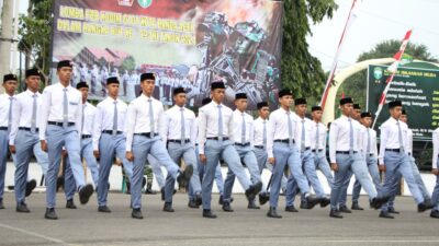 Puluhan Tim Pelajar Antusias Ikuti Lomba PBB HUT ke-79 TNI di Kodim 0101/Kota Banda Aceh