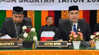 Pj Bupati Iswanto Hadiri Rapat Paripurna Pengucapan Sumpah Pimpinan DPRK Aceh Besar