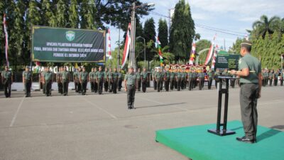 103 Prajurit Naik Pangkat, Dandim 0101/KBA Dorong Tingkatkan Dedikasi dan Tanggung Jawab