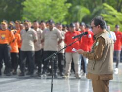 Plh Sekda Aceh Pimpin Apel Kesiapsiagaan dan Gelar Pasukan Peringatan Bulan PRB