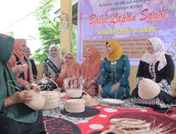Pj Ketua Dekranasda Aceh Apresiasi Pengrajin Rotan di Gampong Kueh Lhoknga