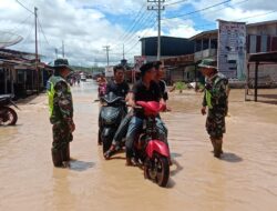 Tiga Desa Terendam Banjir, Babinsa Sultan Daulat Sigap Pantau dan Siap Evakuasi Warga
