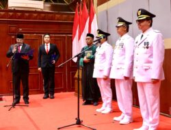 Lantik Tiga Penjabat Bupati, Ini Pesan Pj Gubernur Safrizal