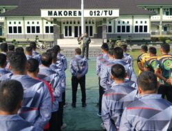 Apel Gabungan Makorem 012/TU, Danrem 012/TU Ajak Prajurit Tingkatkan Kebersihan dan Kedisiplinan