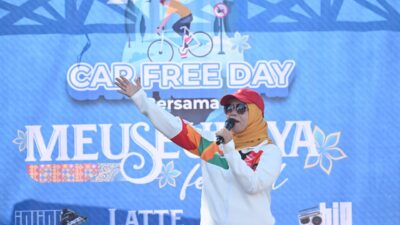 TP PKK Aceh dan Rumoh Pangan Kampanyekan Stop Boros Pangan di Car Free Day