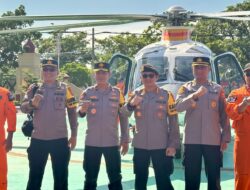 Wakapolda Aceh Gunakan Helikopter Polri Laksanakan Supervisi dan Monitor Situasi di Aceh Barat dan Nagan Raya