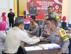 Dalam Rangka Hari Jadi Humas Polri ke 73, Polres Aceh Selatan Gelar Donor Darah