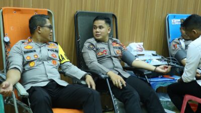 Peringati Hari Jadi Humas Polri, Polres Aceh Utara Gelar Donor Darah