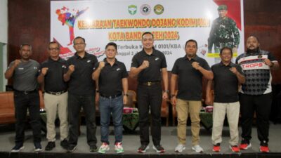 Ajang Cari Bibit Atlet Berbakat, Kodim 0101/KBA Gelar Kejuaraan Taekwondo 2024
