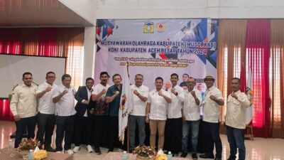 Bakhtiar Terpilih Aklamasi Menjadi Ketum KONI Aceh Besar