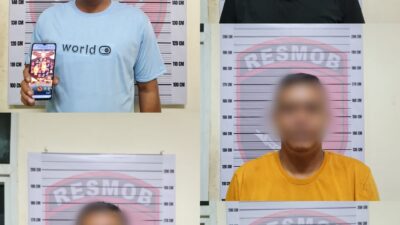 Polres Aceh Selatan Amankan Lima Pelaku Judi On Line Nongkrong di Warung Kopi