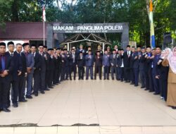 Hari Pahlawan Ke-79, Danramil 26/KCG Danup Ziarah dan Tabur Bunga di Makam Pahlawan Nasional Panglima Polem